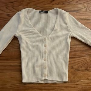 Brandy Melville Ribbed long sleeve top